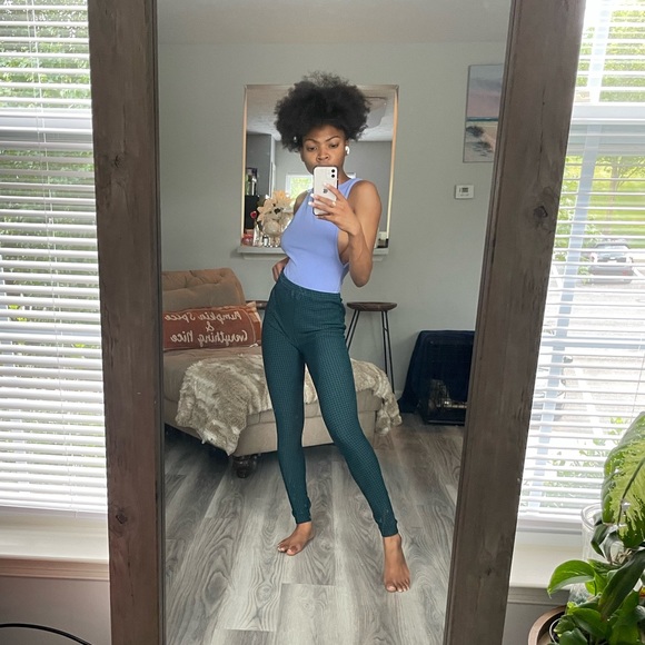 Green/Black Plaid Skinny Pants - Picture 6 of 15